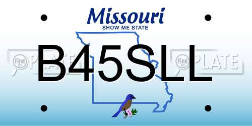 B45SLL Missouri License Plate