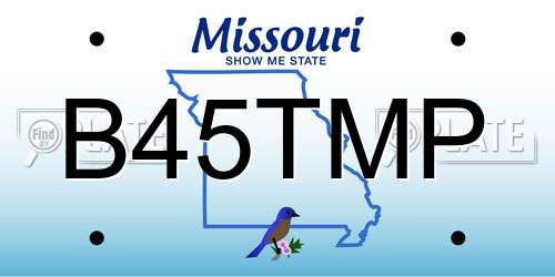 B45TMP Missouri License Plate