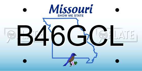 B46GCL Missouri License Plate