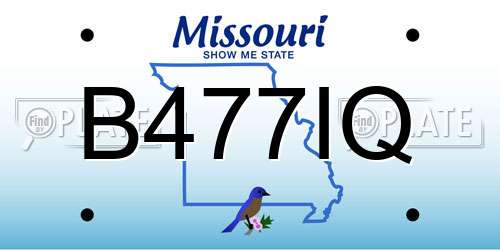 B477IQ Missouri License Plate
