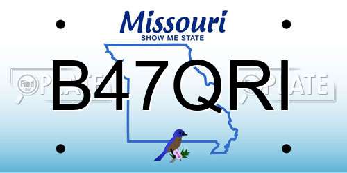 B47QRI Missouri License Plate
