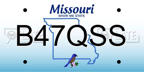 B47QSS Missouri License Plate