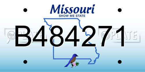 B484271 Missouri License Plate