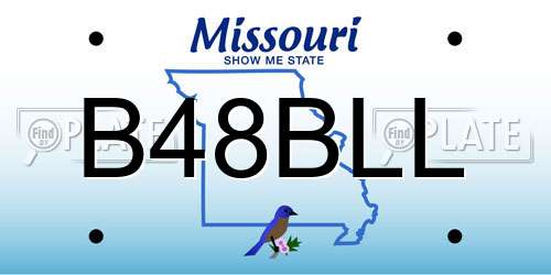 B48BLL Missouri License Plate