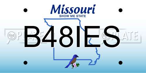 B48IES Missouri License Plate