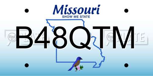 B48QTM Missouri License Plate