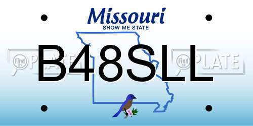 B48SLL Missouri License Plate