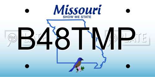 B48TMP Missouri License Plate