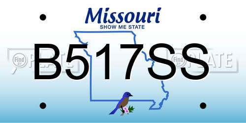 B517SS Missouri License Plate