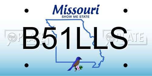 B51LLS Missouri License Plate