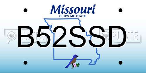 B52SSD Missouri License Plate