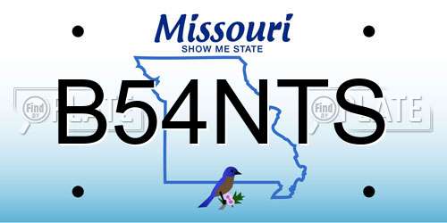 B54NTS Missouri License Plate