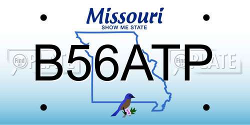 B56ATP Missouri License Plate
