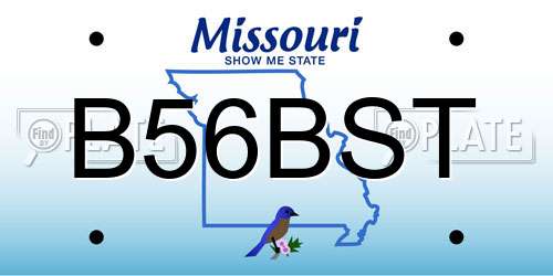 B56BST Missouri License Plate