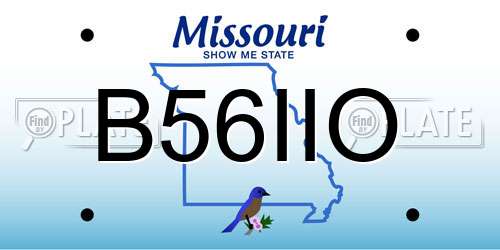 B56IIO Missouri License Plate