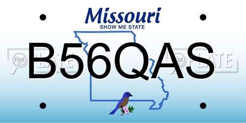 B56QAS Missouri License Plate