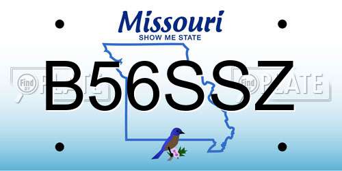 B56SSZ Missouri License Plate