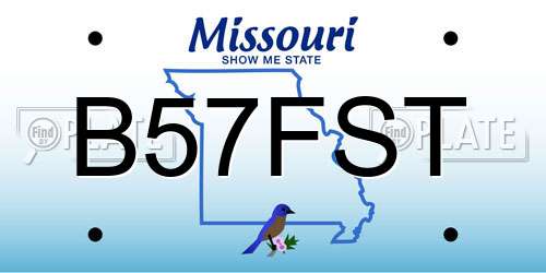 B57FST Missouri License Plate