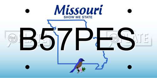 B57PES Missouri License Plate