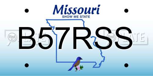 B57RSS Missouri License Plate