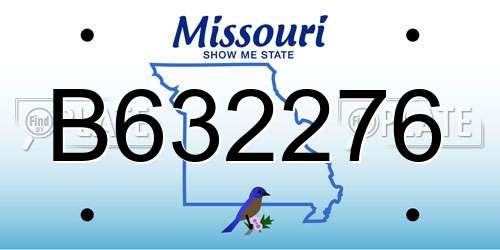 B632276 Missouri License Plate