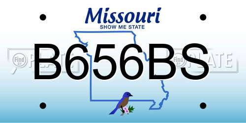 B656BS Missouri License Plate