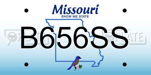 B656SS Missouri License Plate