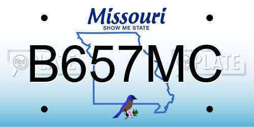B657MC Missouri License Plate