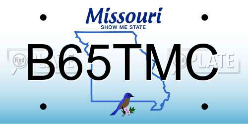 B65TMC Missouri License Plate