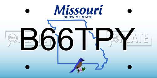 B66TPY Missouri License Plate