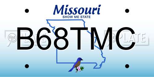 B68TMC Missouri License Plate