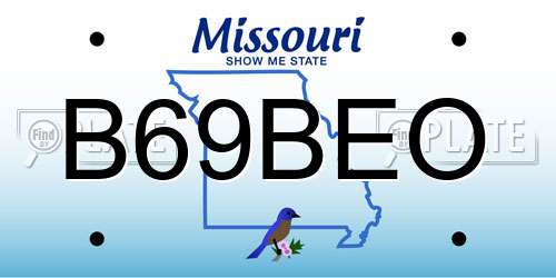 B69BEO Missouri License Plate