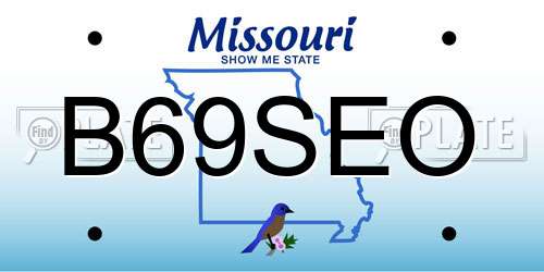 B69SEO Missouri License Plate