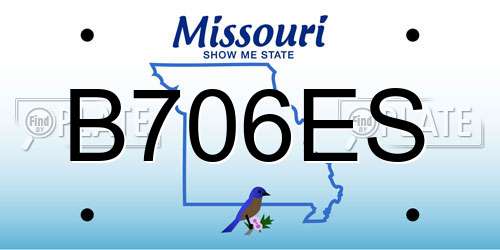 B706ES Missouri License Plate