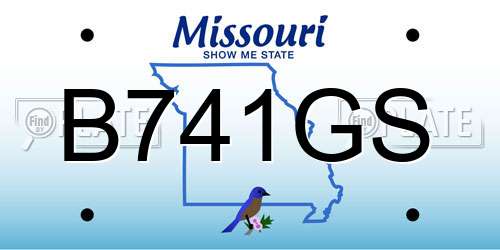 B741GS Missouri License Plate