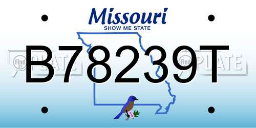 B78239T Missouri License Plate