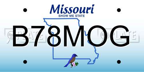 B78MOG Missouri License Plate