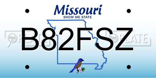 B82FSZ Missouri License Plate