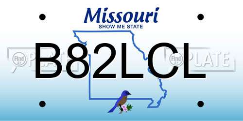 B82LCL Missouri License Plate