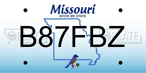 B87FBZ Missouri License Plate