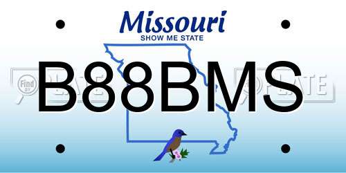 B88BMS Missouri License Plate