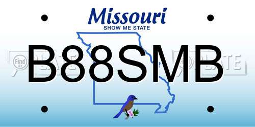 B88SMB Missouri License Plate