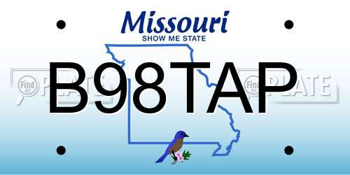 B98TAP Missouri License Plate