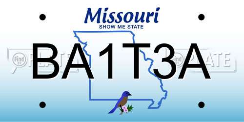 BA1T3A Missouri License Plate