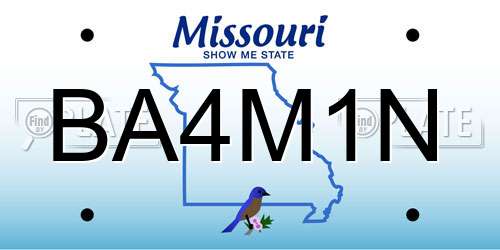 BA4M1N Missouri License Plate