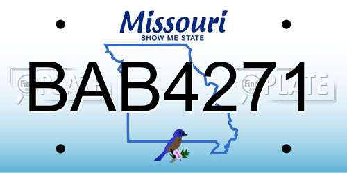 BAB4271 Missouri License Plate