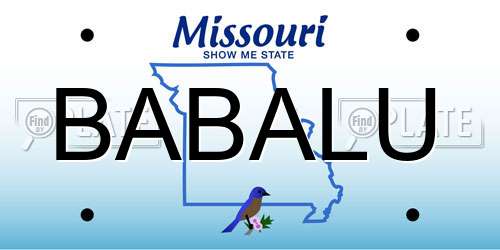 BABALU Missouri License Plate