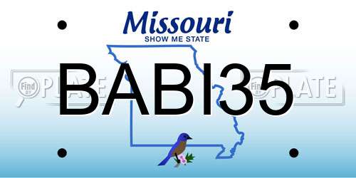 BABI35 Missouri License Plate