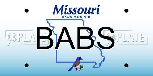 BABS Missouri License Plate