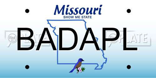 BADAPL Missouri License Plate